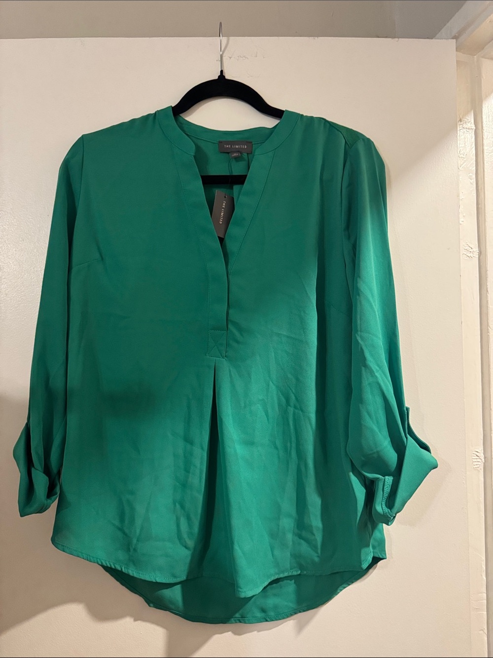 The Limited Emerald Green Split-Neck Tunic